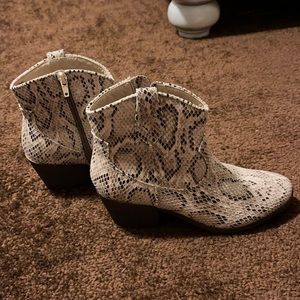 Snakeskin Booties